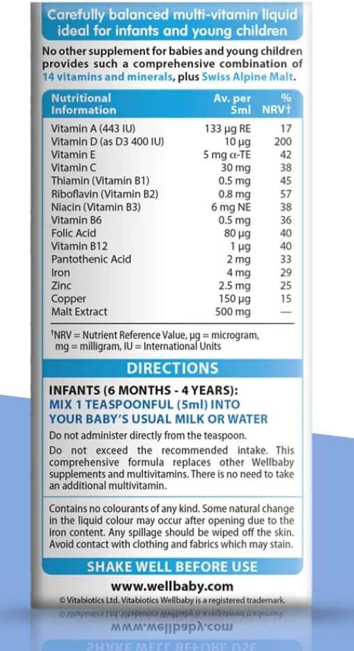 Wellbaby Vitabiotics Multivitamin — image 2 of 4